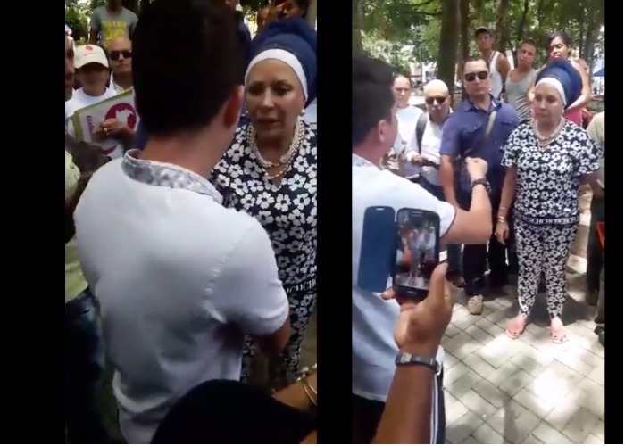 Joven uribista intenta increpar a Piedad Córdoba, pero termina coincidiendo con ella