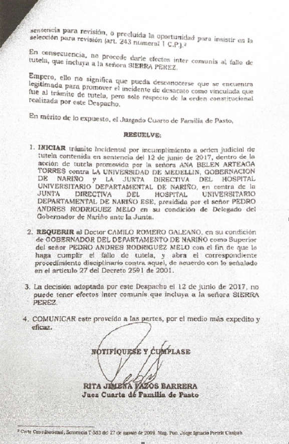  - Llegó la hora de que se imparta justicia en Nariño