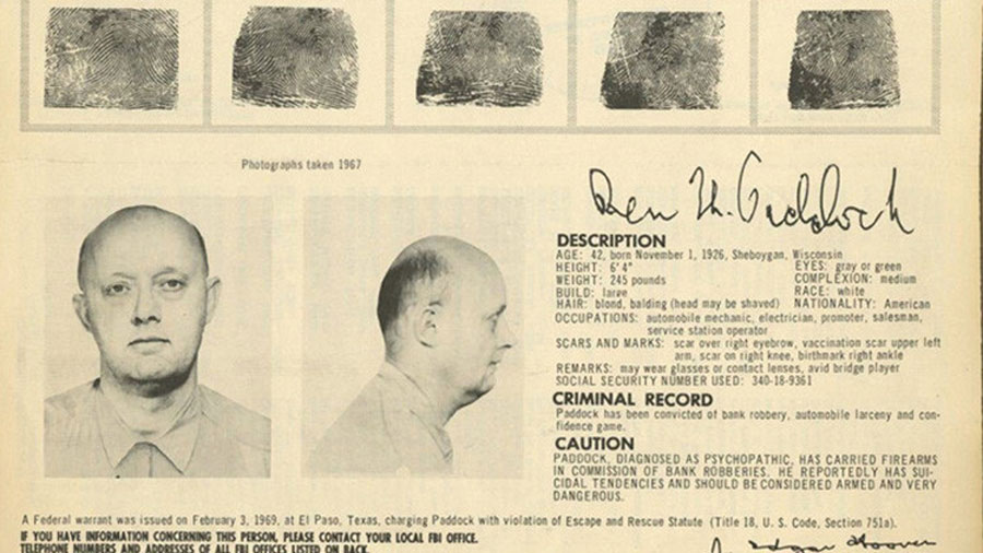 El tirador de Las Vegas era hijo de uno de los delincuentes más buscados de EE.UU.