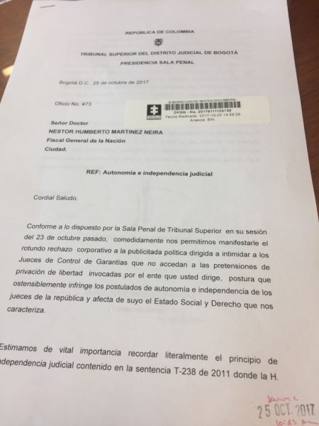 Jueces de garantías están siendo intimidados por la Fiscalía - -- Las2orillas - Jueces de garantías están siendo intimidados por la Fiscalía