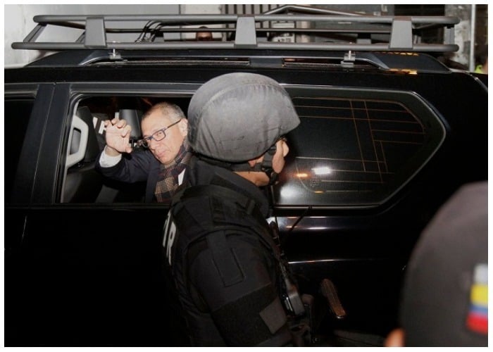 VIDEO: Así llegó Jorge Glas, vicepresidente de Ecuador, a la cárcel donde pasó su primera noche