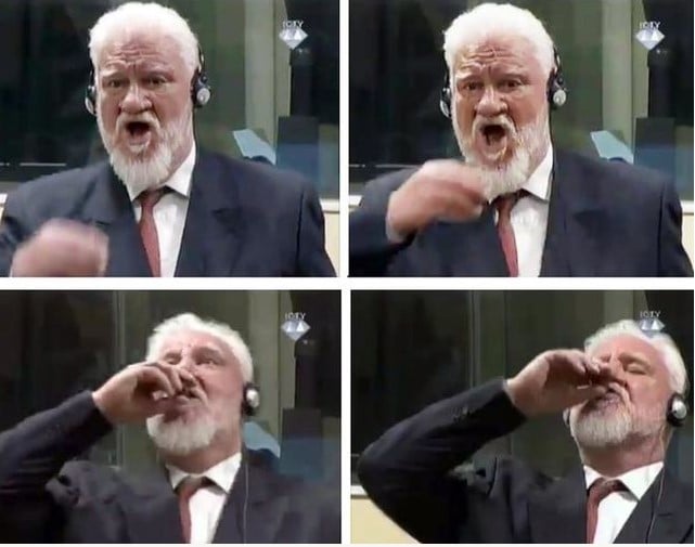 Suicidio en vivo y en directo con veneno en el Tribunal de La Haya