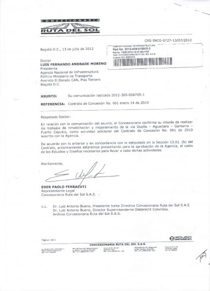  - La reunión en la ANI con Ferracuti de Odebrecht que le costó a Luis Fernando Andrade su libertad libertad