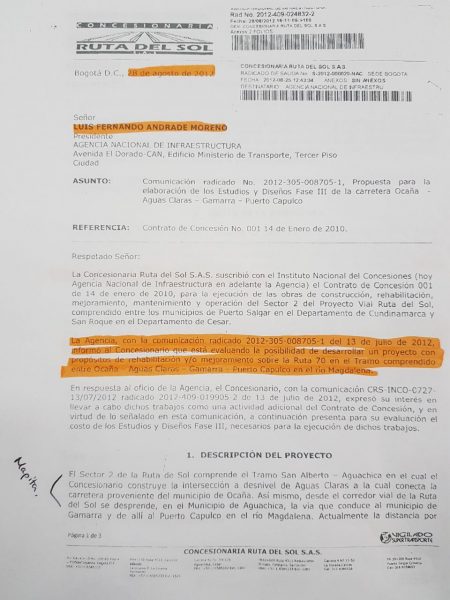 - La reunión en la ANI con Ferracuti de Odebrecht que le costó a Luis Fernando Andrade su libertad libertad