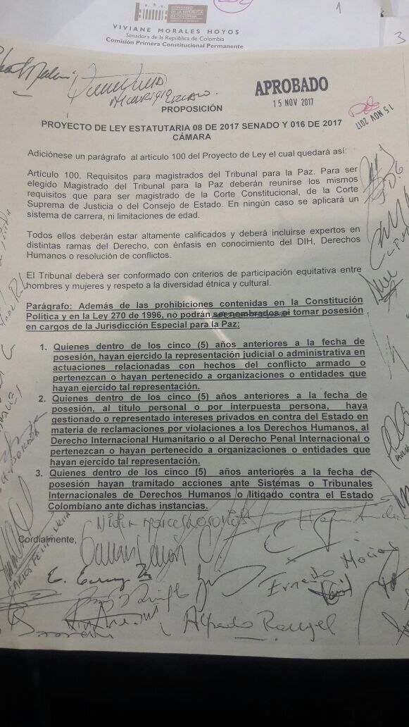  - Santistas y uribistas se unen para impedir la llegada de defensores de Derechos Humanos a la JEP