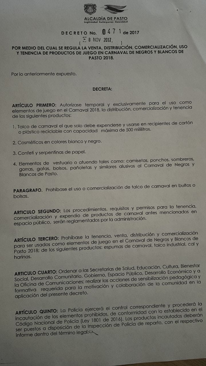  - Polémica carnavalesca en Pasto