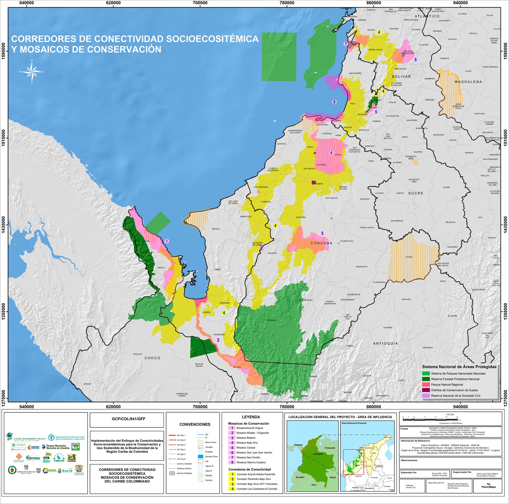 1.900.000 hectáreas en áreas protegidas y corredores biológicos para el Caribe colombiano