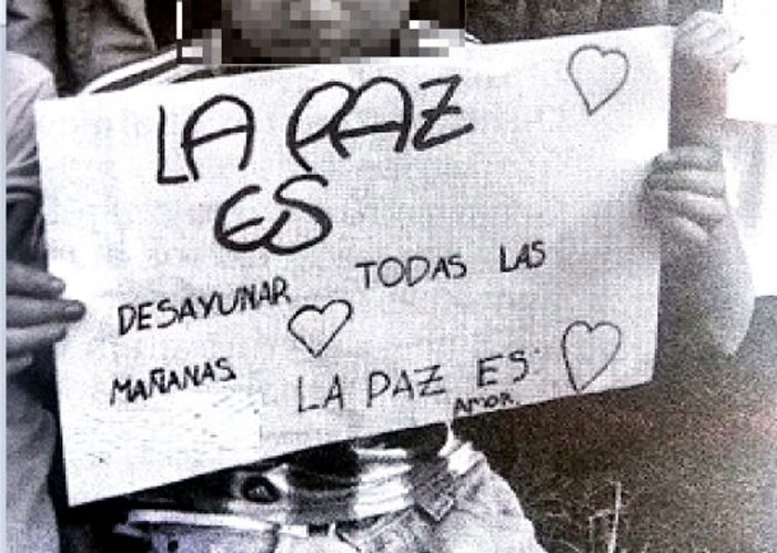 Para algunos niños, la paz es poder desayunar todos los días