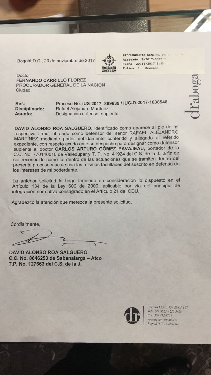  - ¿Maniobra de la Procuraduría para dilatar el proceso contra el alcalde de Santa Marta, Rafael Martínez?