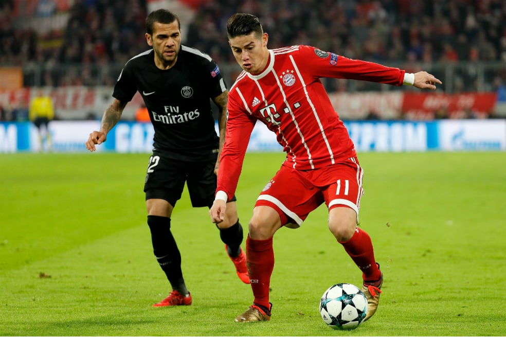 James, solito, destruyó al PSG de Cavani y Neymar. Video