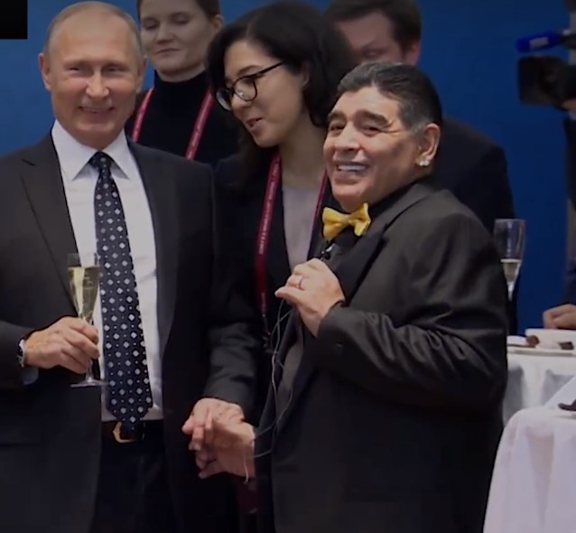 Diego Maradona: el nuevo amor de Putin. Video