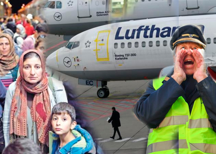Rebelión entre los pilotos Lufhtansa: pararon vuelos para no transportar deportados