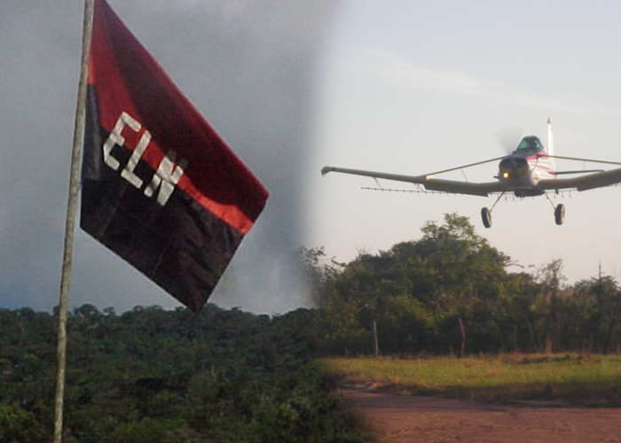 Roban avioneta y sacan bandera del ELN