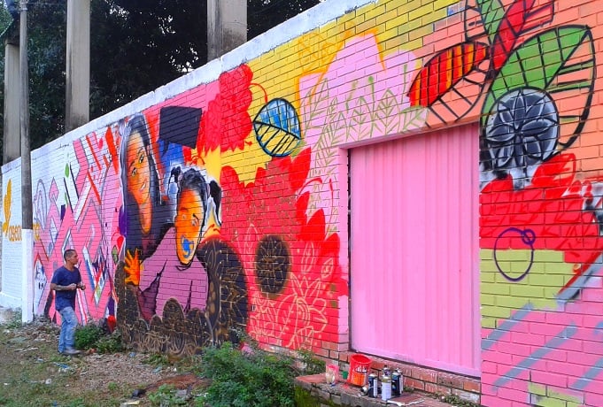  - Un grillo pinta murales en Cúcuta