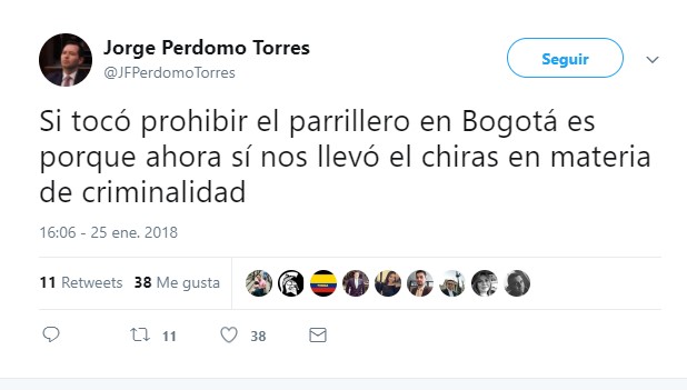  - El exfiscal Perdomo se mete en la pelea por los parrilleros