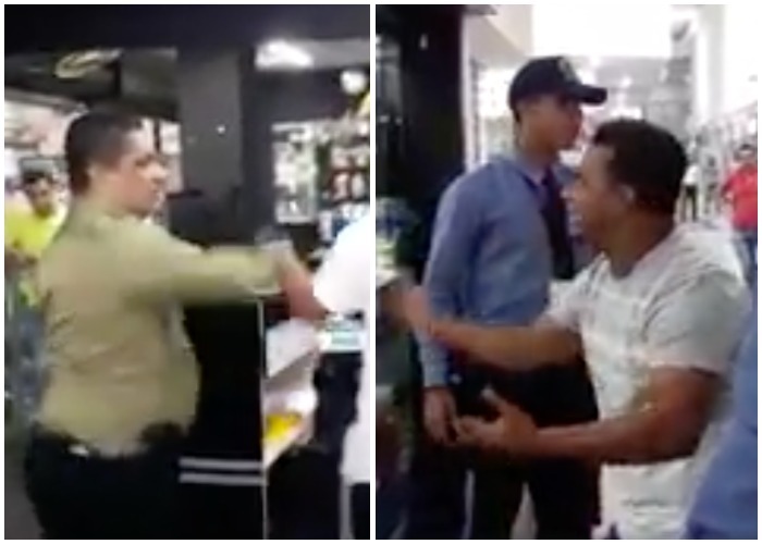 Con revolver al cinto, un tendero costeño le grita a un cliente que le reclama por engaño: VIDEO