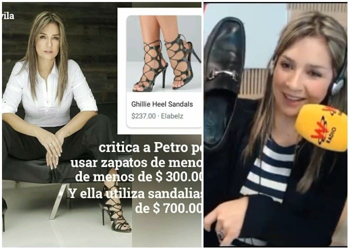 Vicky Dávila con sus costosos zapatos no es lo mismo que Petro