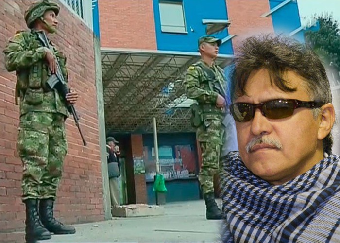 Fuerte custodia militar a Santrich en el Hospital El Tunal