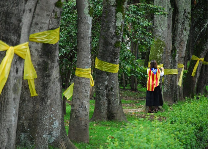 Catalanes en Bogotá se movilizan en defensa de la libertad de expresión y de sus presos políticos