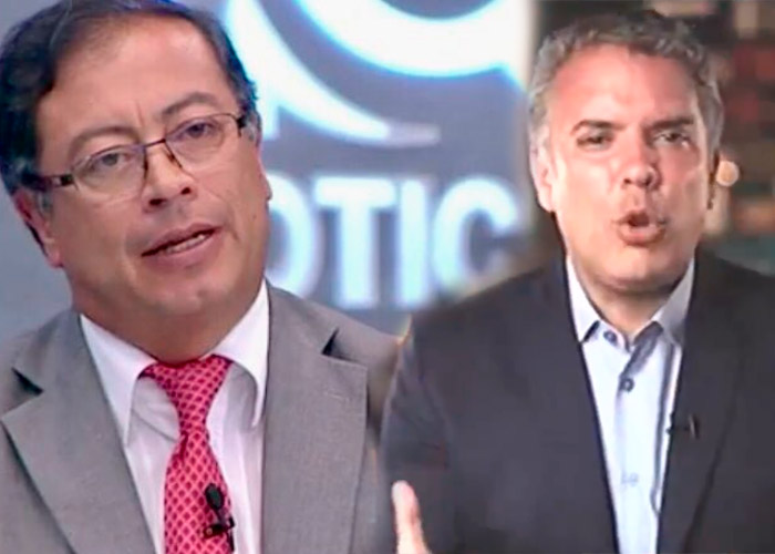 La molestia de Petro por la publicidad de Duque en pleno debate