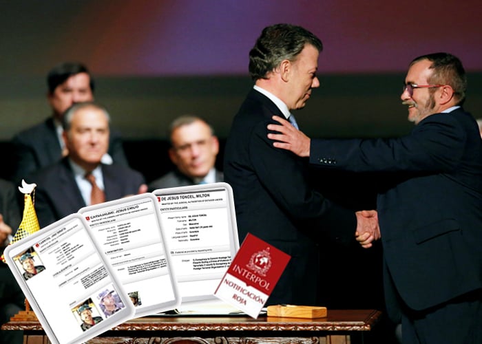 Los otros cinco exguerrilleros que siguen con la circular roja de Interpol