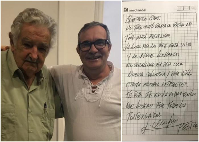Pepe Mujica le escribe a Jesús Santrich