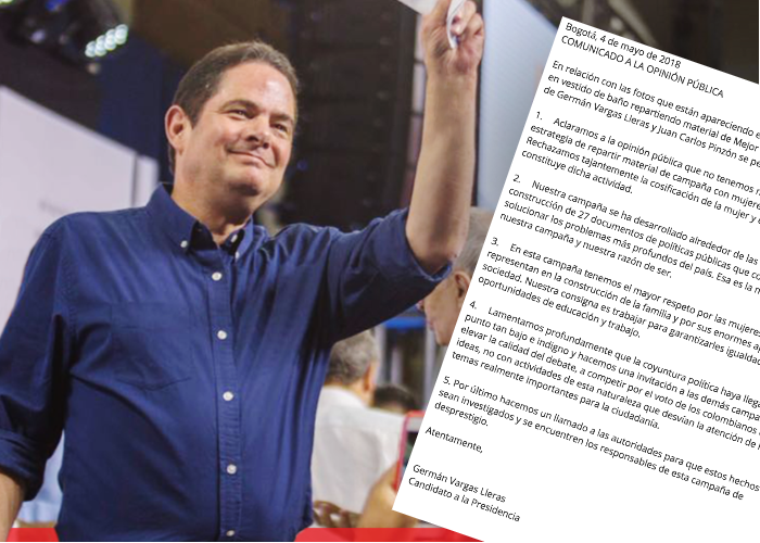 Vargas Lleras responde sobre la campaña de mujeres en bikini