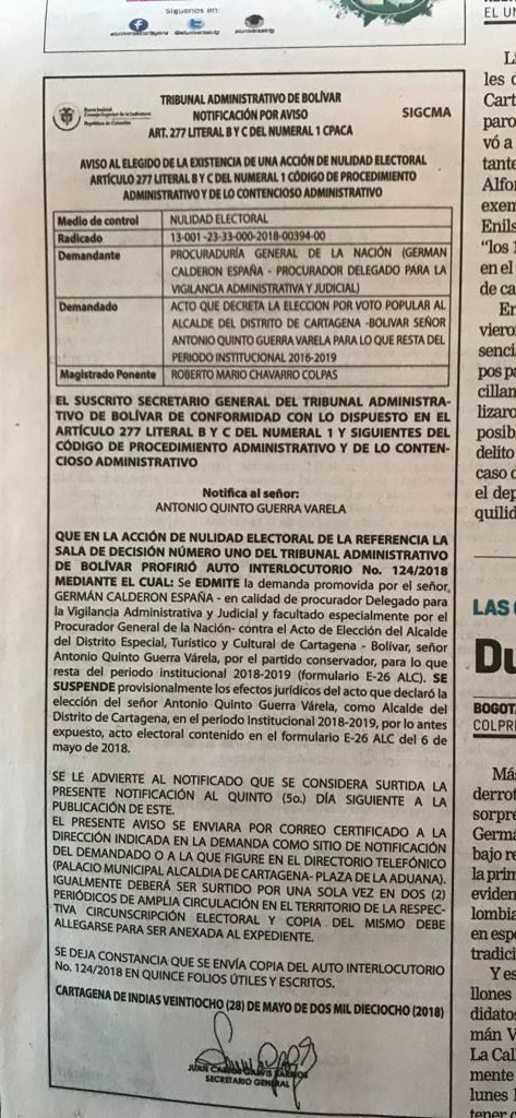  - El alcalde de Cartagena se le esconde al procurador Carrillo