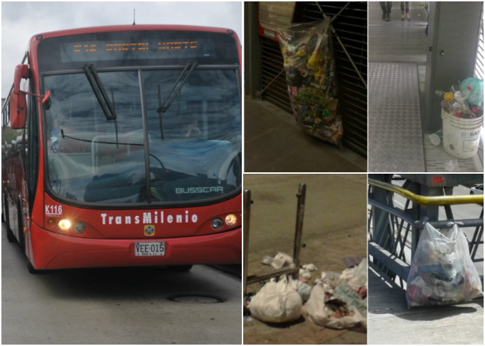 Basura en TransMilenio, otro de los grandes males del sistema