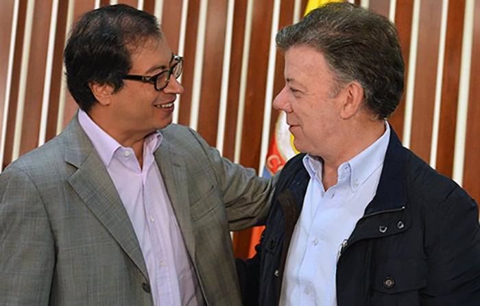 Vísperas amargas de Santos y Petro