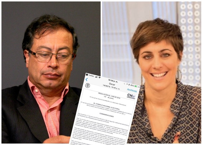 Por cantar su petrismo, observadora internacional pierde la credencial