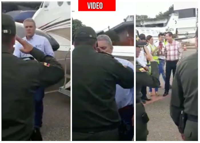 La Policía ya saluda a Iván Duque como si fuera Presidente