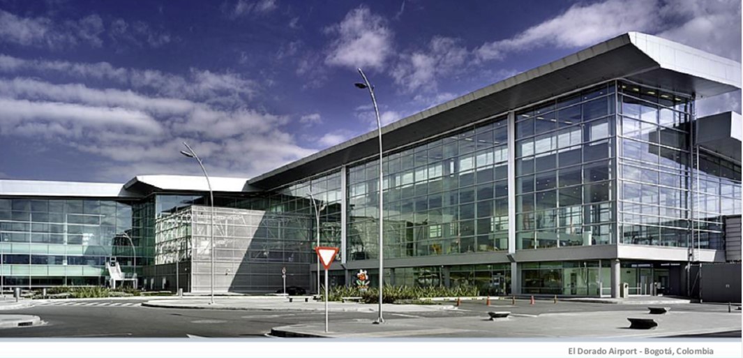 Vidrios y fachadas de aluminio Tecnoglass en los principales aeropuertos del país