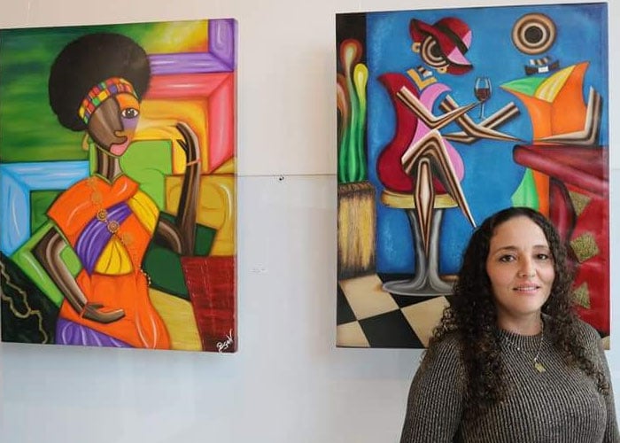 Artista plástica colombiana expone su obra en EE.UU.