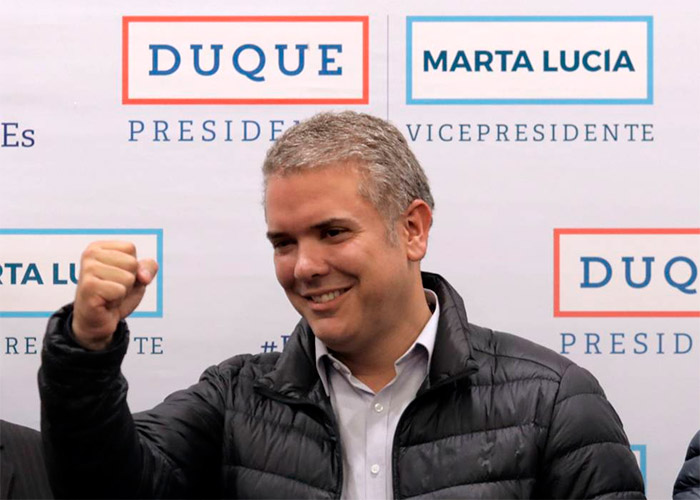 Iván Duque es el nuevo Presidente de Colombia con el 54 % de los votos