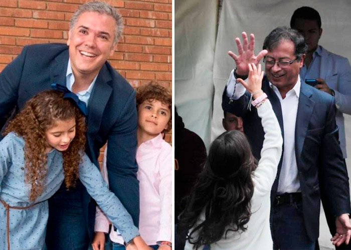 Duque y Petro votaron junto a su familia
