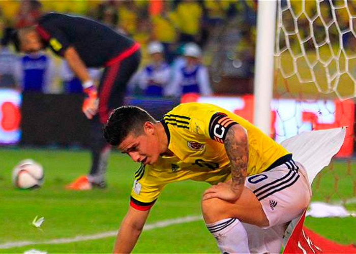 La lesión que sacaría a James del mundial