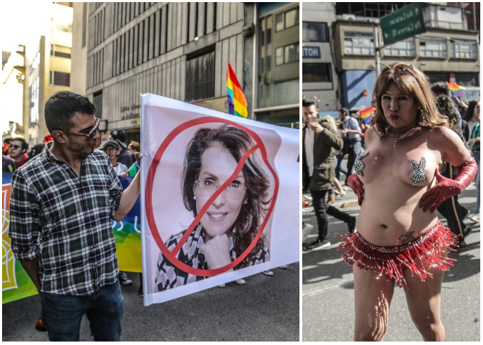 Rabia gay contra Álvaro Uribe y Viviane Morales en Bogotá