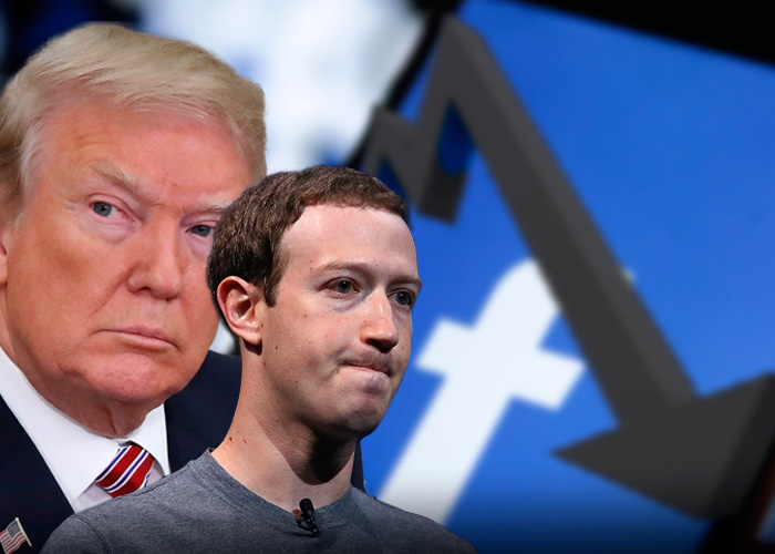 La caída de Facebook por cuenta de Trump