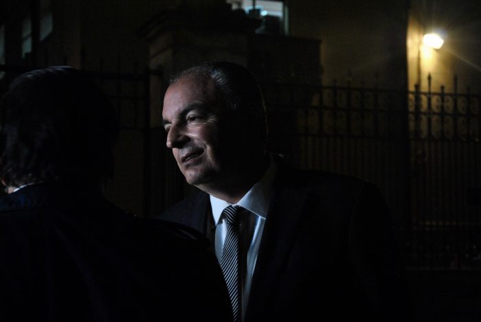 Aurelio Iragorri, presidente de La U, y Roy Barreras dieron declaraciones a la prensa antes de entrar a Palacio, en donde le propusieron al presidente Duque adelantar una reforma política que, entre otras cosas, elimine el voto preferente.