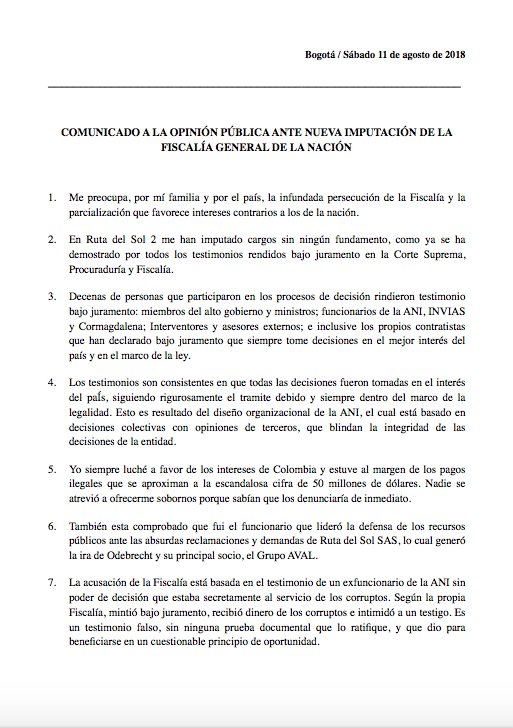  - El destape contra la Fiscalía de Luis Fernando Andrade