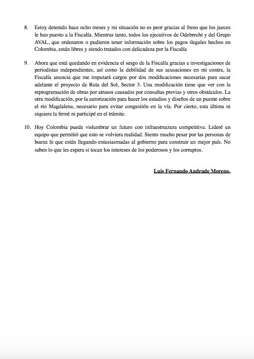  - El destape contra la Fiscalía de Luis Fernando Andrade