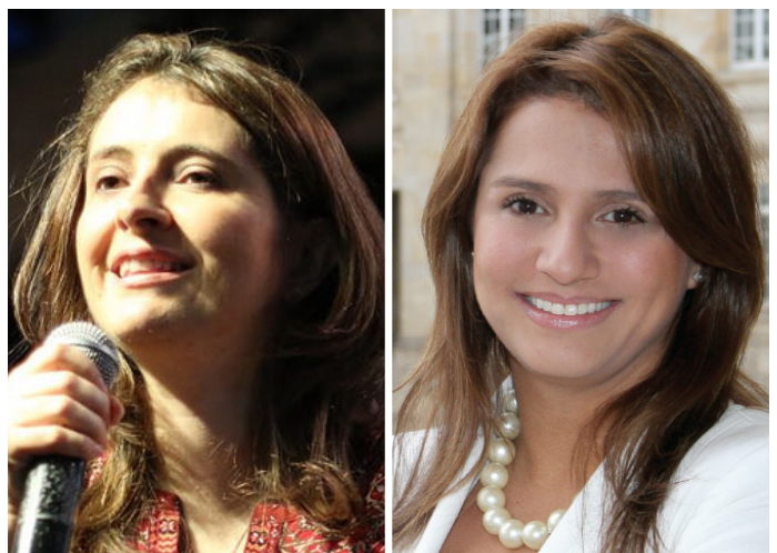 Paloma Valencia y Paola Holguín, con los crespos hechos