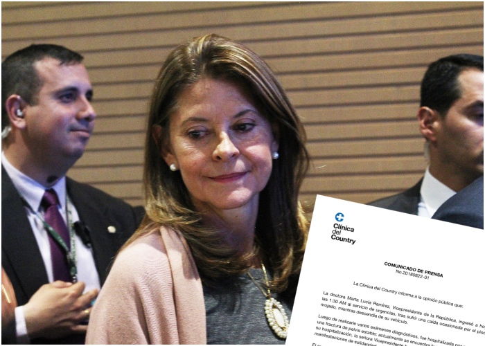 Por fractura de pelvis, hospitalizada la vicepresidente