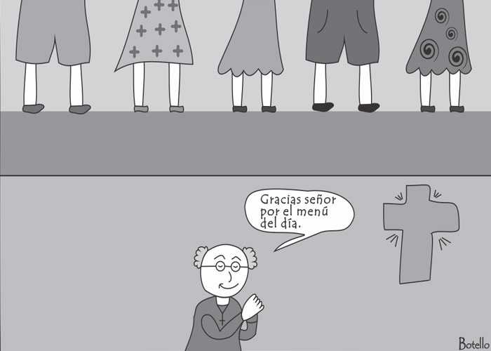 Caricatura: basta de abusos sexuales contra menores