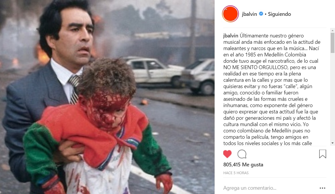  - “Respeto pa´ los que son ´calle´”: J Balvin sale en defensa de los paisas