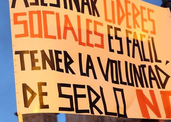 Sin líderes sociales la paz en Colombia está a la deriva