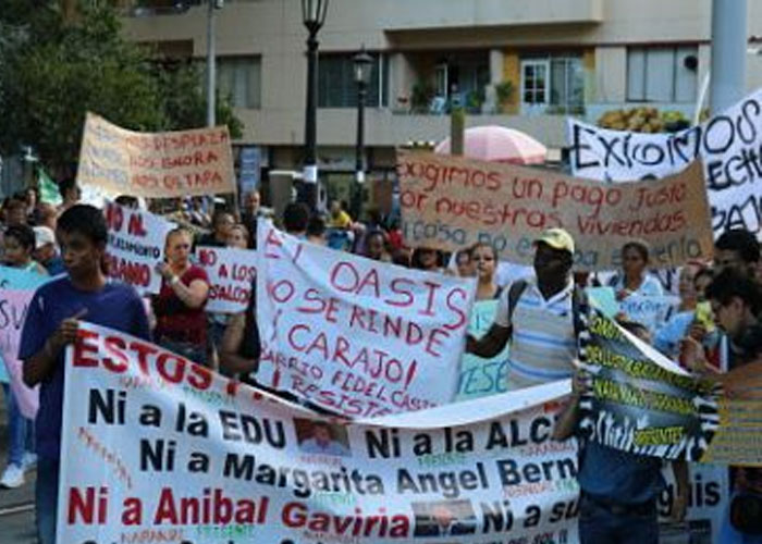 Habitantes desarraigados en Medellín marcharon por sus derechos