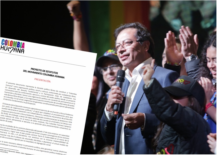 Sin ser partido político, el movimiento de Petro ya tiene estatutos