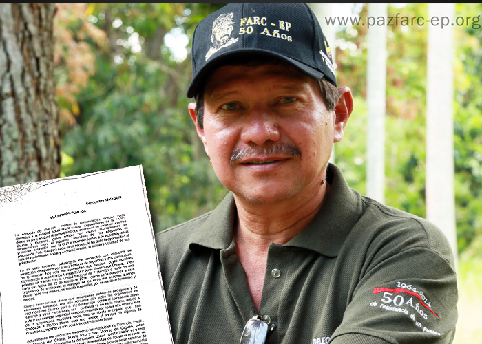 Apareció uno de los nueve excomandantes que habrían abandonado el proceso de paz